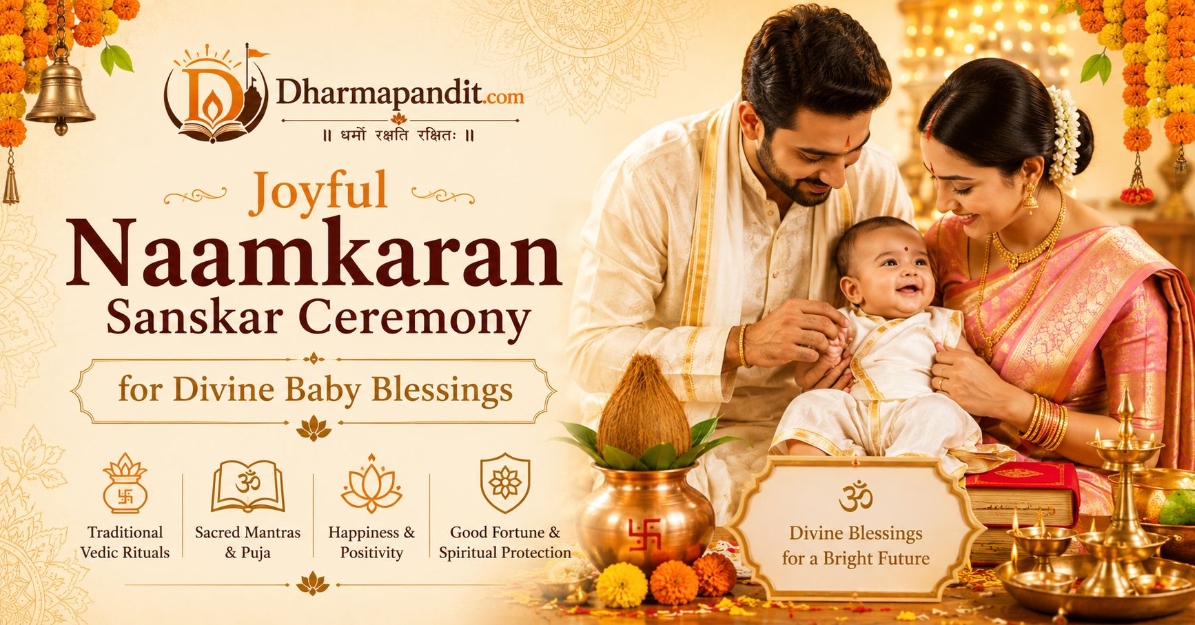 Joyful Naamkaran Sanskar Ceremony for Divine Baby Blessings DharmPandit