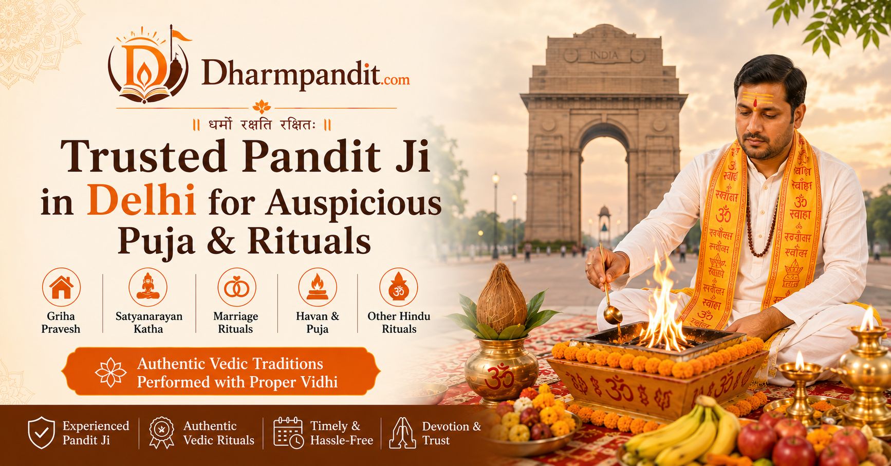 Trusted Pandit Ji in Delhi for Auspicious Puja & Rituals DharmPandit